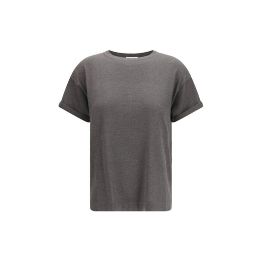 Brunello Cucinelli Gray Nylon T-Shirt for Women