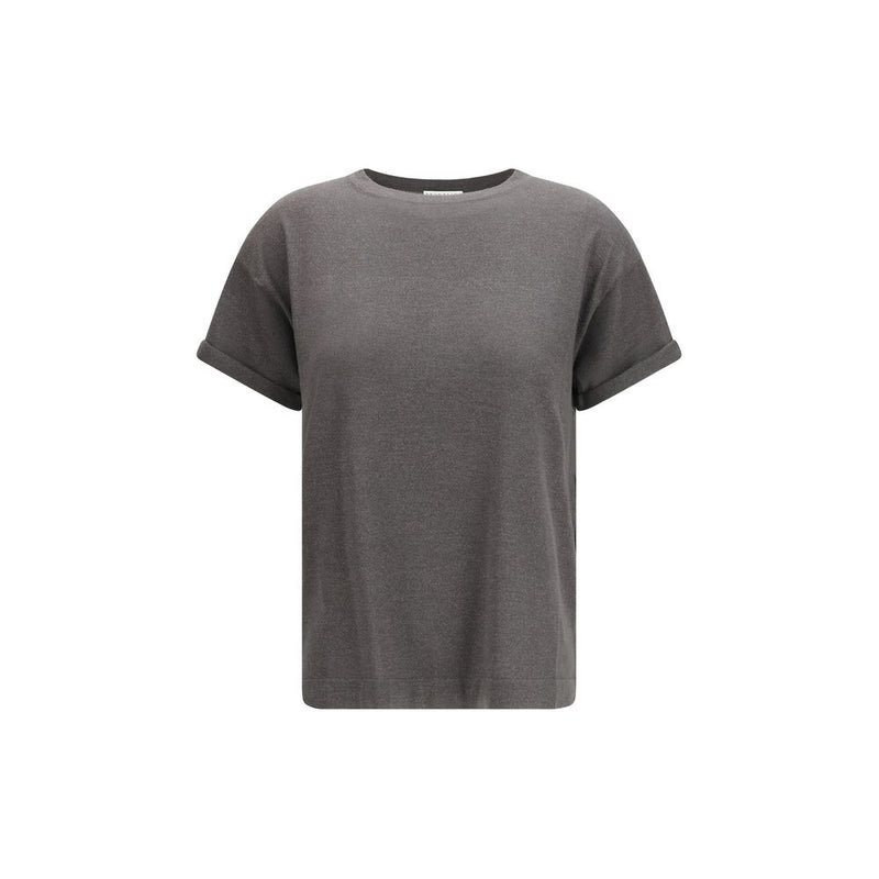 Brunello Cucinelli Gray Nylon T-Shirt for Women