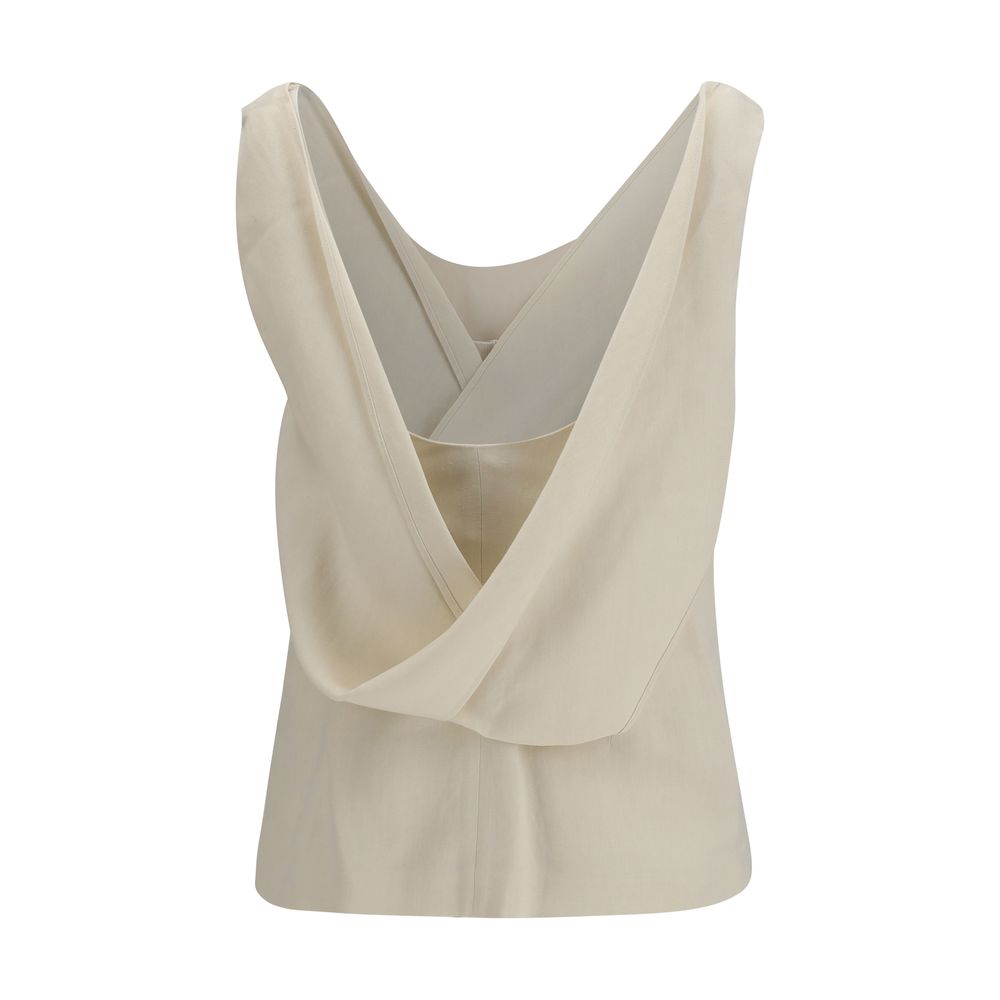 Brunello Cucinelli Beige Viscose Top for Women