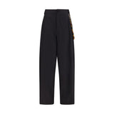 Darkpark Phebe Black Cotton Casual Pants for Women