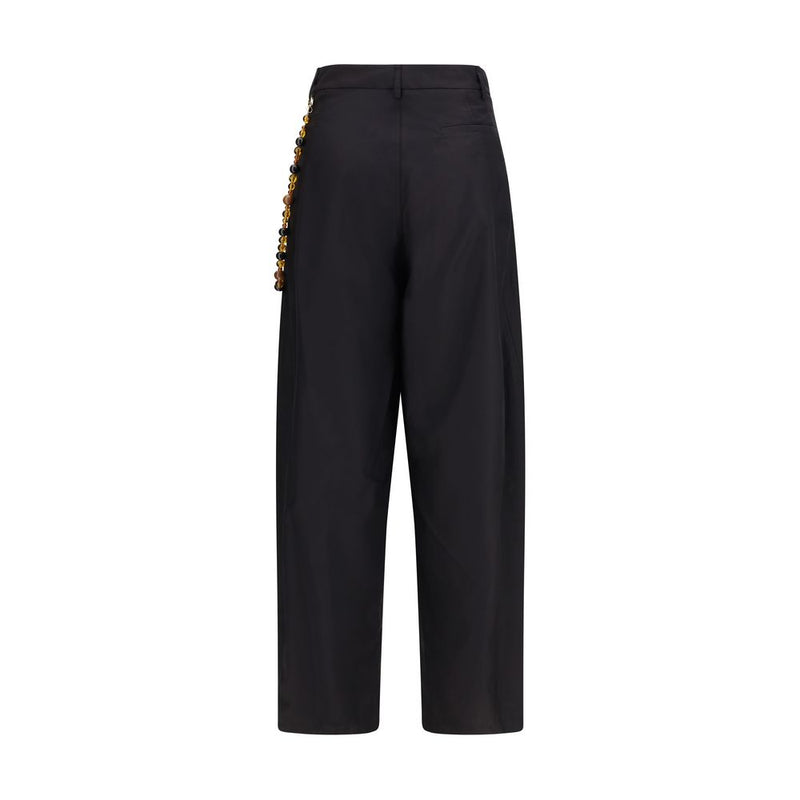 Darkpark Phebe Black Cotton Casual Pants for Women