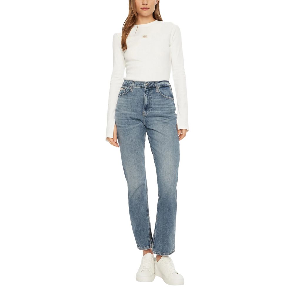 Calvin Klein Jeans Blue Cotton Skinny Jeans for Women