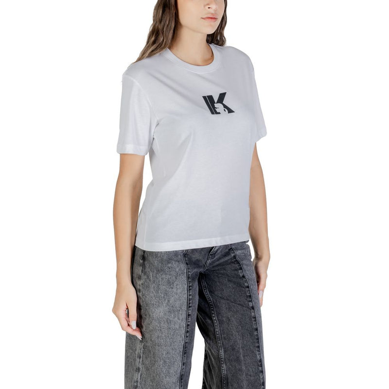 Karl Lagerfeld White Cotton T-Shirt - KLJ REG K LOGO TEE