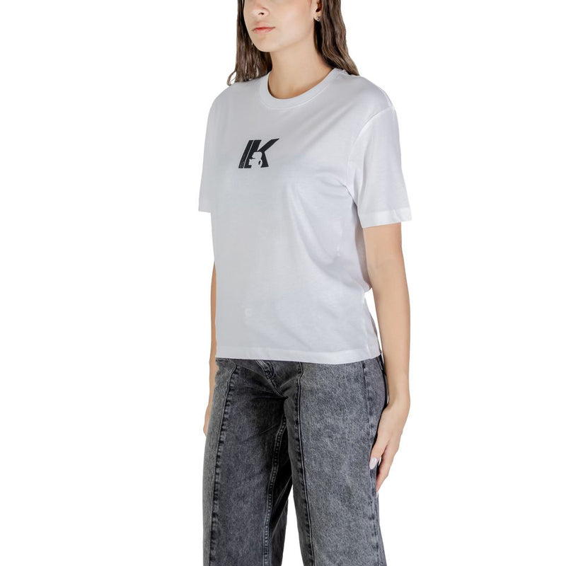 Karl Lagerfeld White Cotton T-Shirt - KLJ REG K LOGO TEE