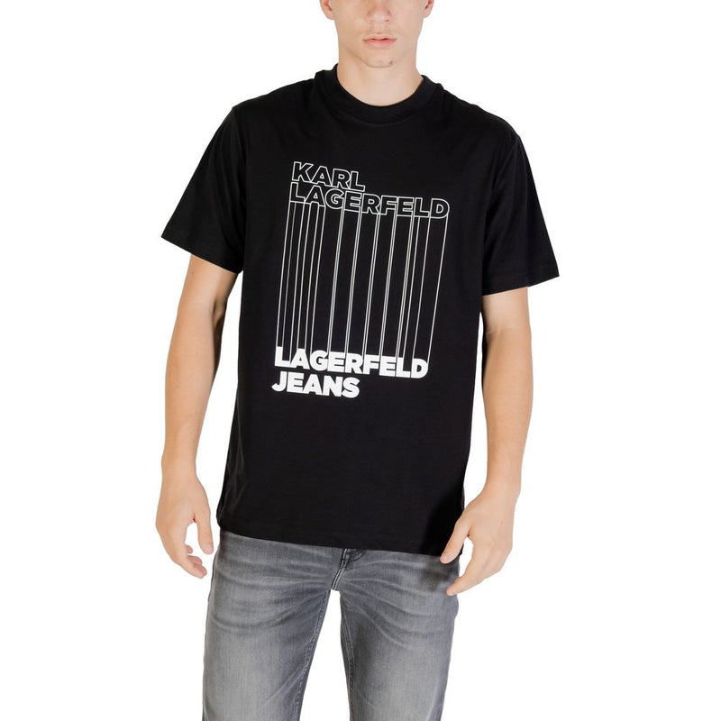T-shirt en coton biologique noir Karl Lagerfeld