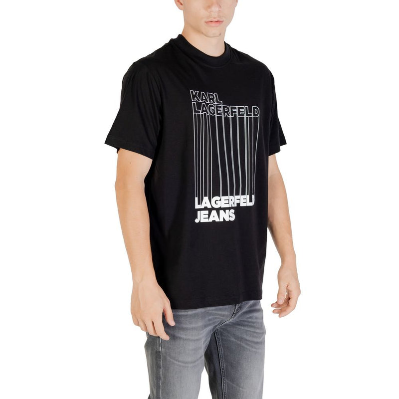 T-shirt en coton biologique noir Karl Lagerfeld