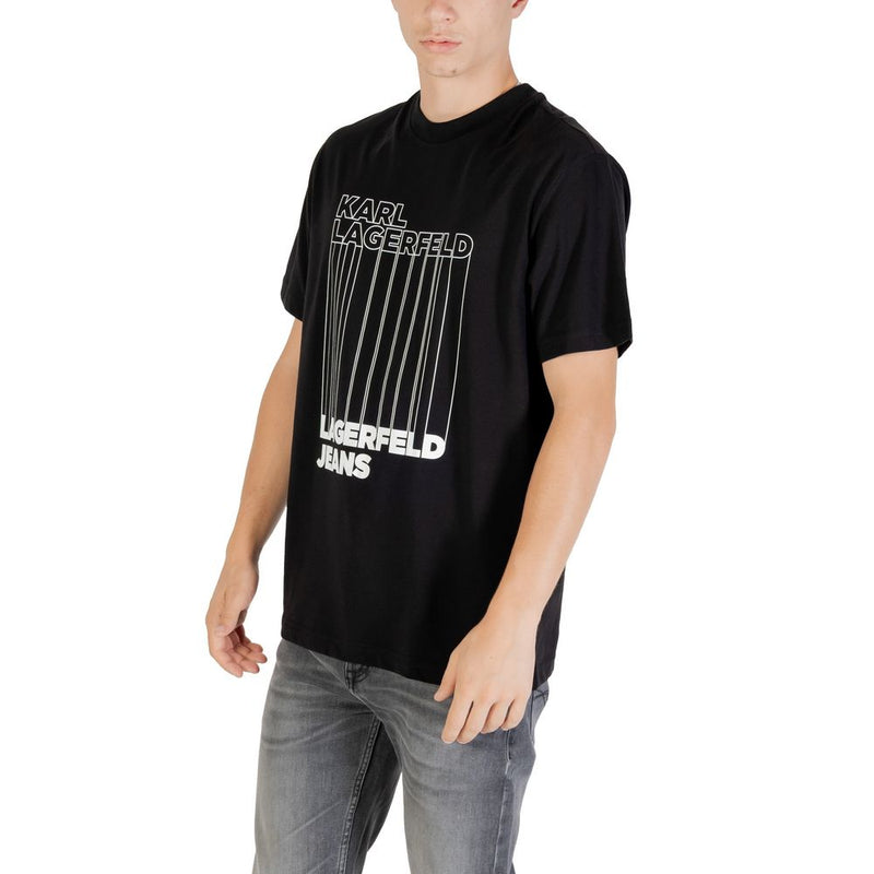 T-shirt en coton biologique noir Karl Lagerfeld