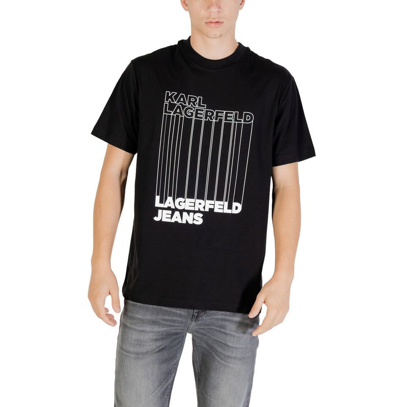 T-shirt en coton biologique noir Karl Lagerfeld