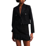 Karl Lagerfeld Black Polyester Blazer - KLJ Utility Blazer