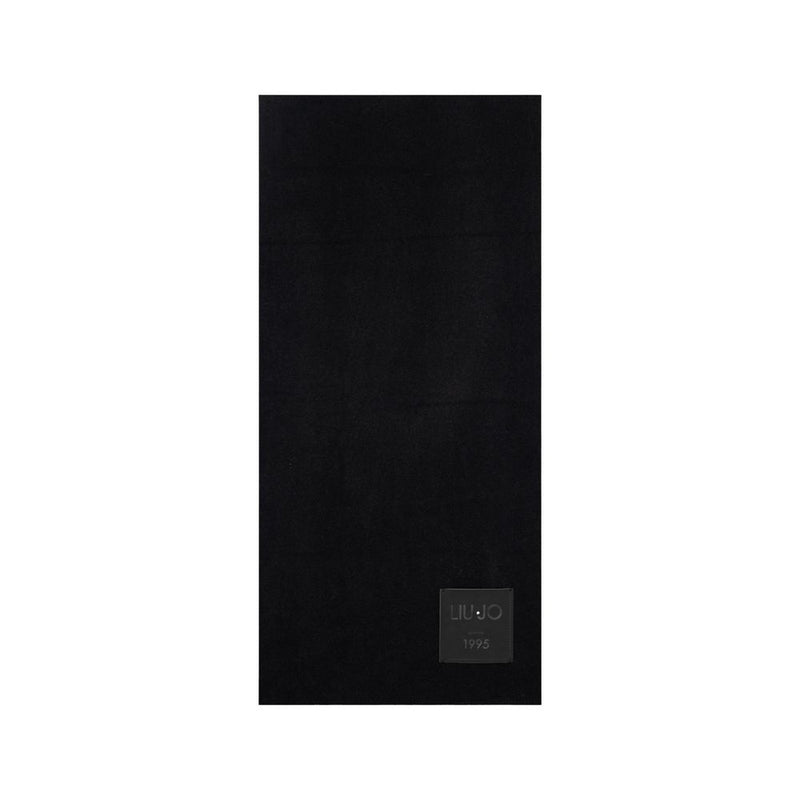 Liu Jo Black Polyester Beanie and Scarf Set