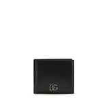 Portefeuille Dolce & Gabbana en cuir de veau noir Bos Taurus