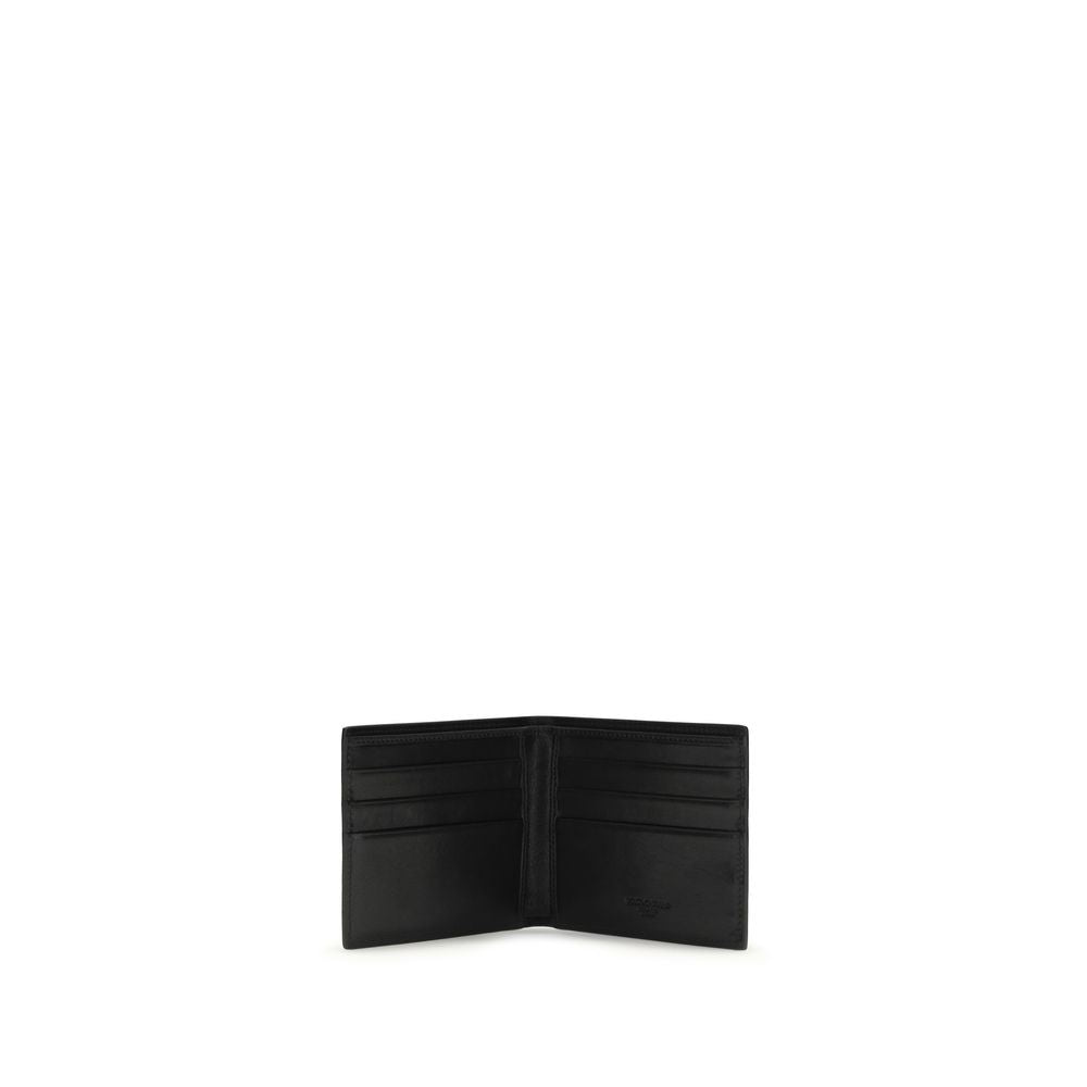 Portefeuille Dolce & Gabbana en cuir de veau noir Bos Taurus