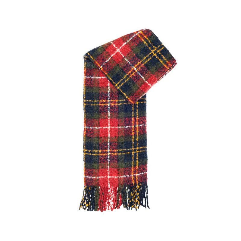 Barbour Bordeaux Polyester Scarf - Elegant Tartan Design