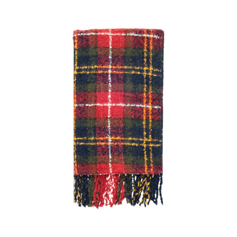 Barbour Bordeaux Polyester Scarf - Elegant Tartan Design