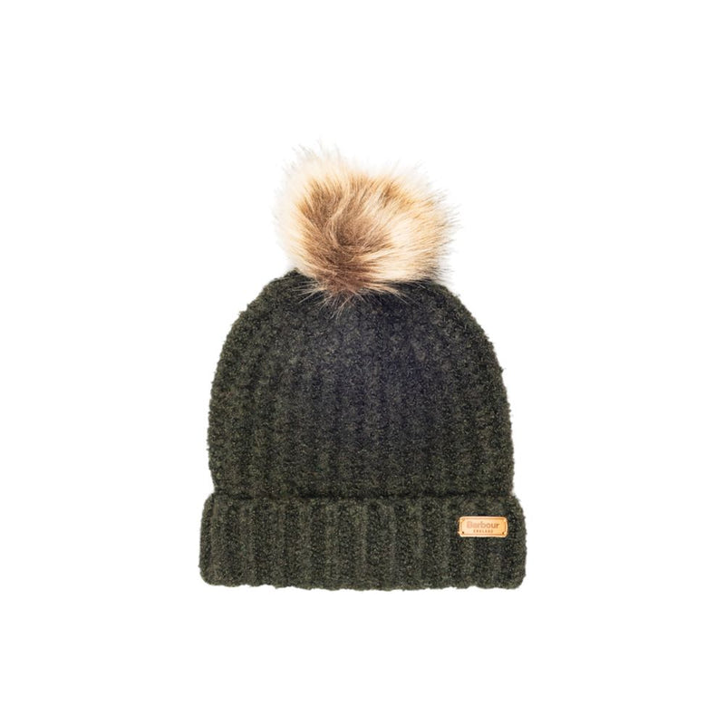 Barbour Green Polyester Beanie - Stylish and Cozy Winter Accessory