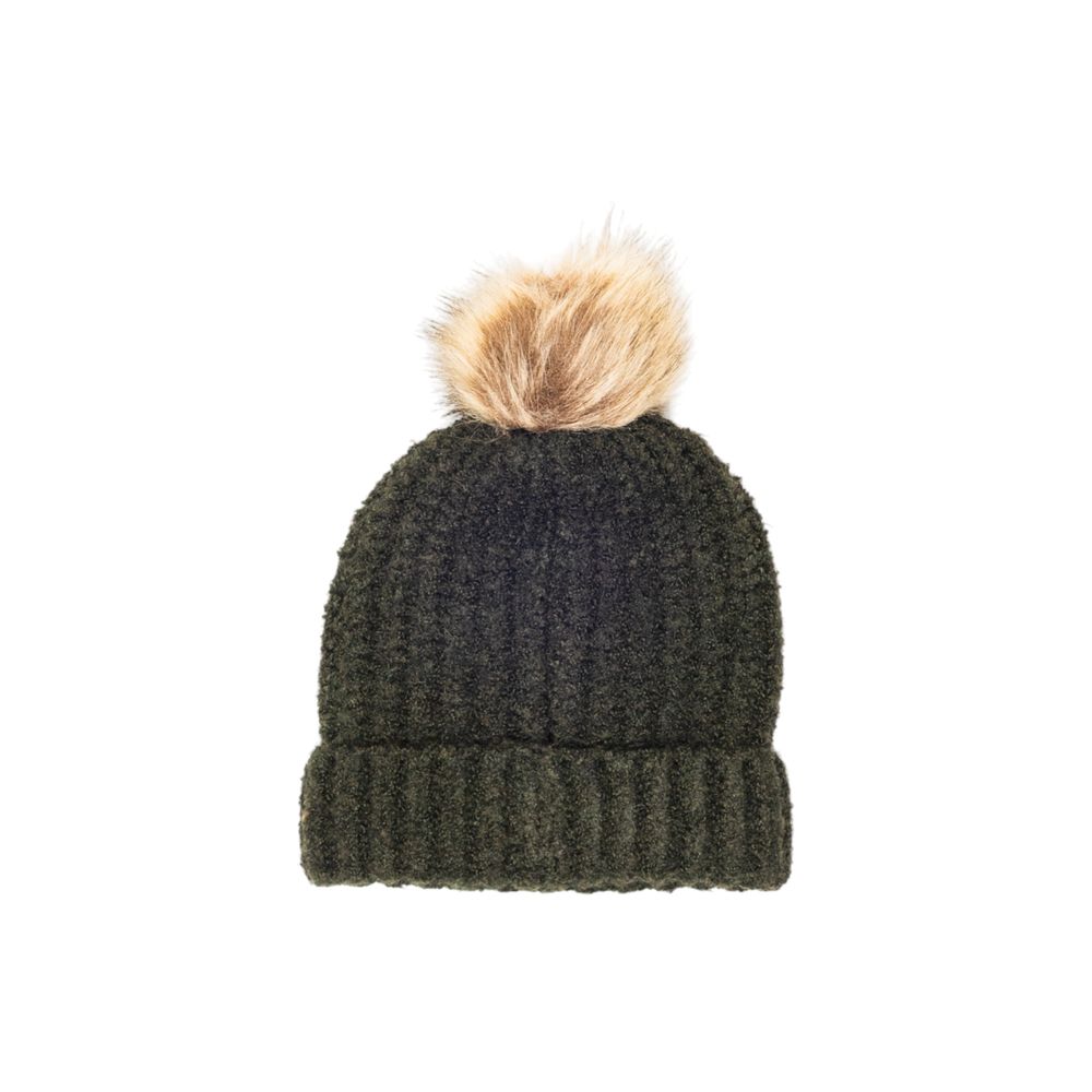 Barbour Green Polyester Beanie - Stylish & Warm Winter Accessory