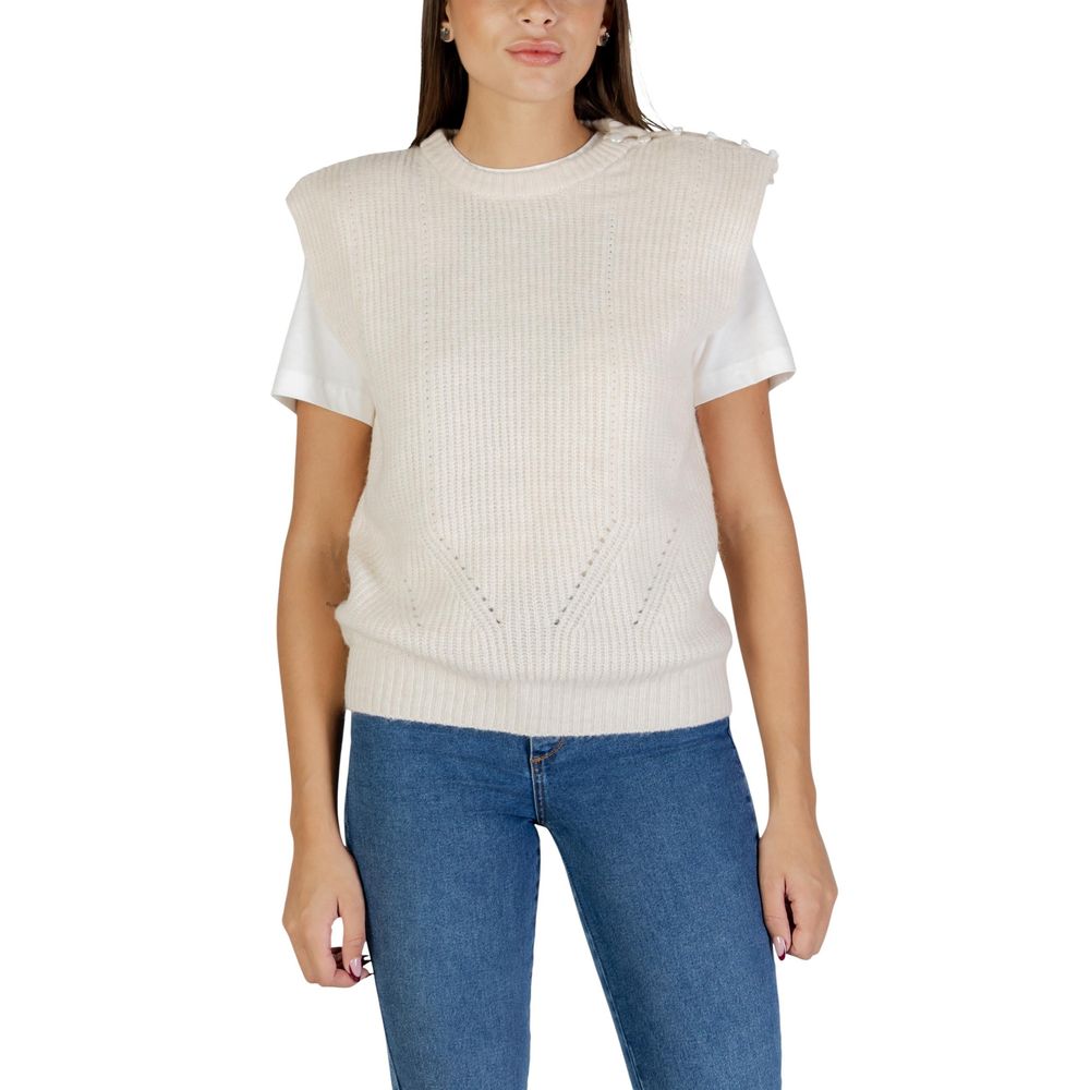 ICHI IHPOVOKE WA5 20124588 Cream Sleeveless Sweater