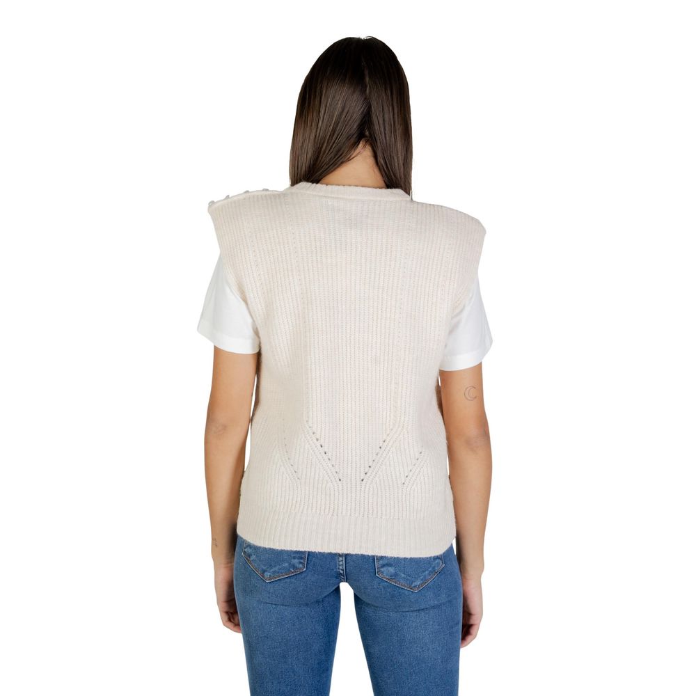 ICHI IHPOVOKE WA5 20124588 Cream Sleeveless Sweater