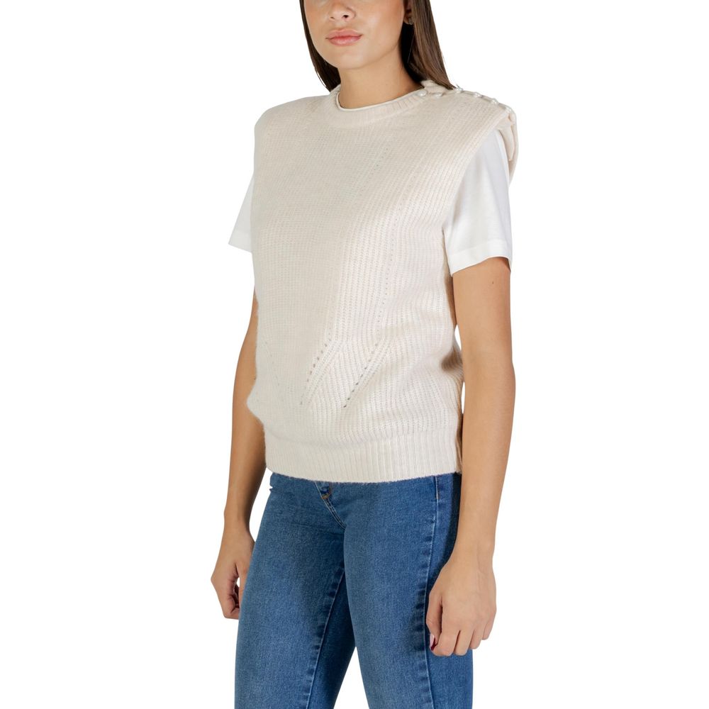 ICHI IHPOVOKE WA5 20124588 Cream Sleeveless Sweater