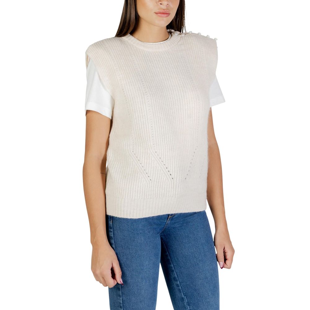 ICHI IHPOVOKE WA5 20124588 Cream Sleeveless Sweater