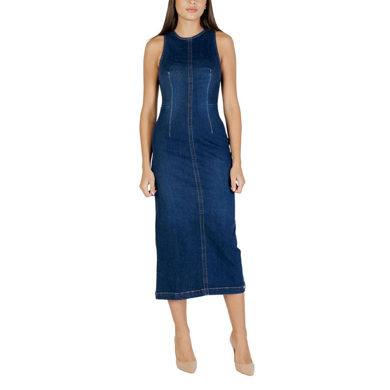 Colcci Blue Cotton Long Dress - Model 044.11.00193