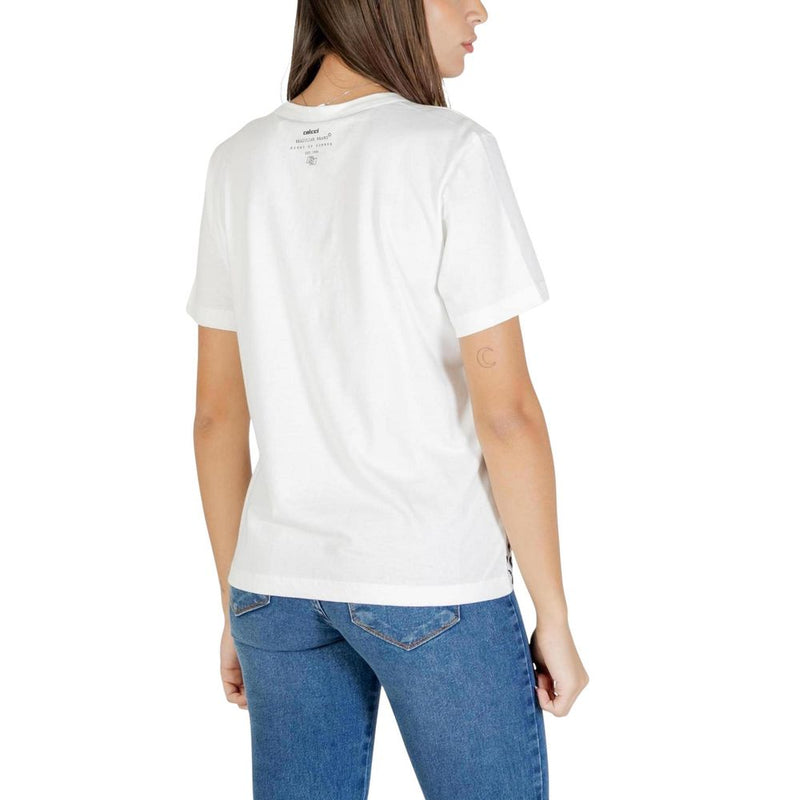 Colcci White Cotton T-Shirt with Leopard Print