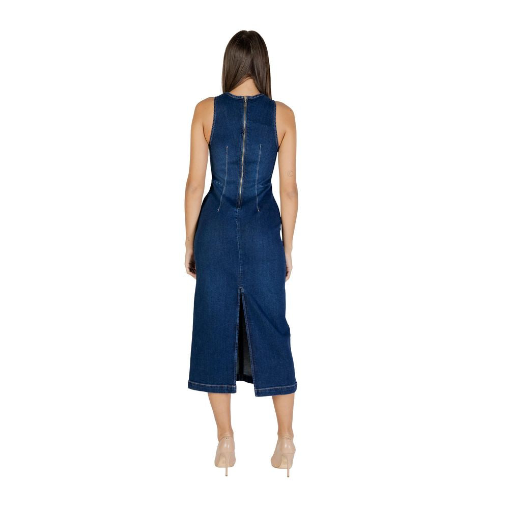 Colcci Blue Cotton Long Dress - Model 044.11.00193