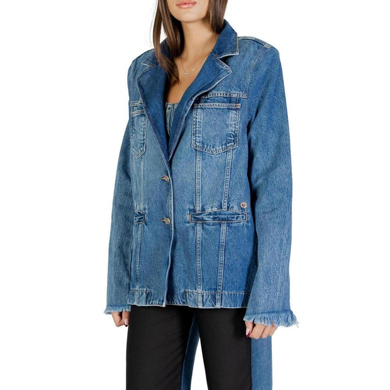 Colcci Blue Cotton Blazer for Women