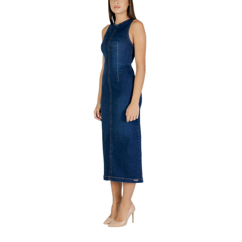 Colcci Blue Cotton Long Dress - Model 044.11.00193