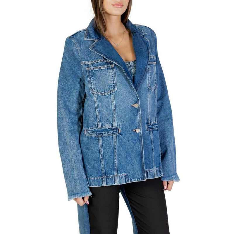 Colcci Blue Cotton Blazer for Women