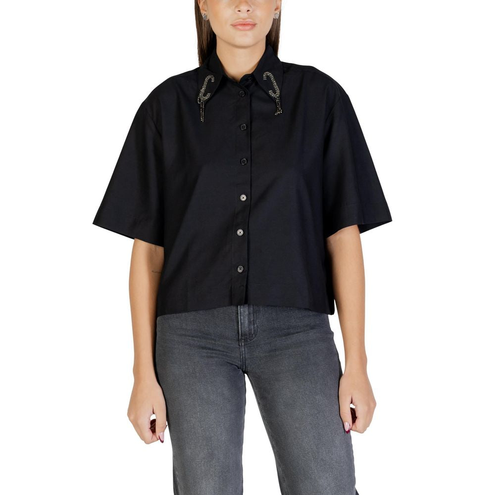 Colcci Black Viscose Shortsleeve Shirt - Model 030.01.02925