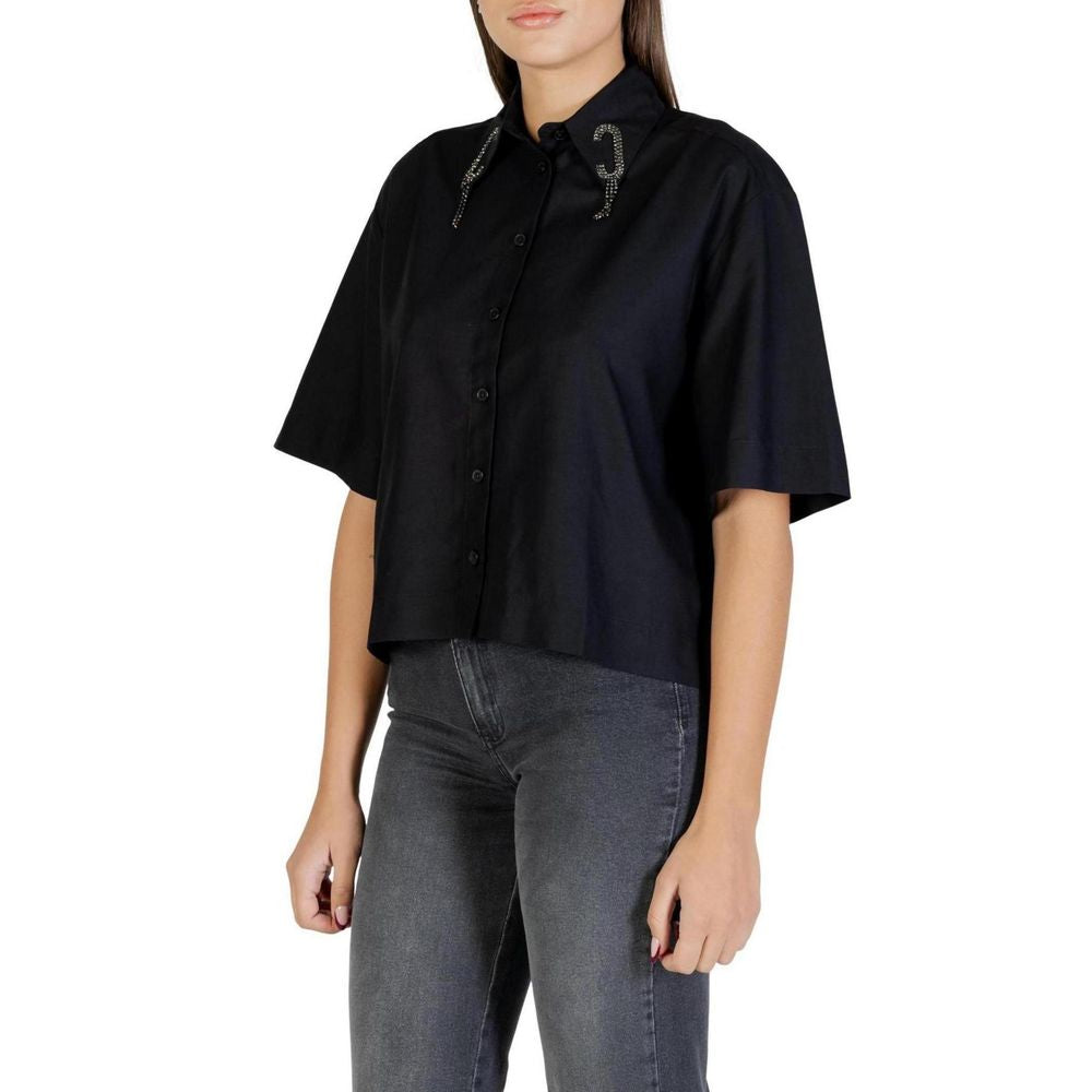 Colcci Black Viscose Shortsleeve Shirt - Model 030.01.02925