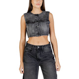 Colcci Black Cotton Waistcoat for Women