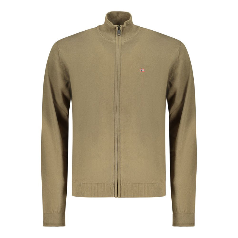 Napapijri Verde Cotton Men Cardigan - Stylish Comfort