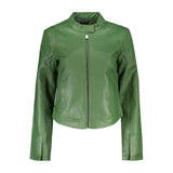 Desigual Ariel Green Leather Jacket for Women