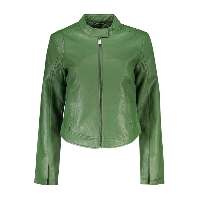 Veste en cuir verte Desigual Ariel pour femmes