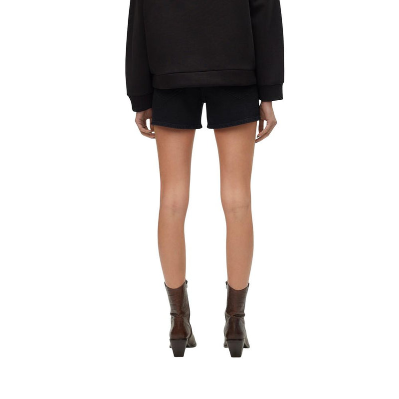 Vero Moda VMTESS MR Black Cotton Shorts for Women