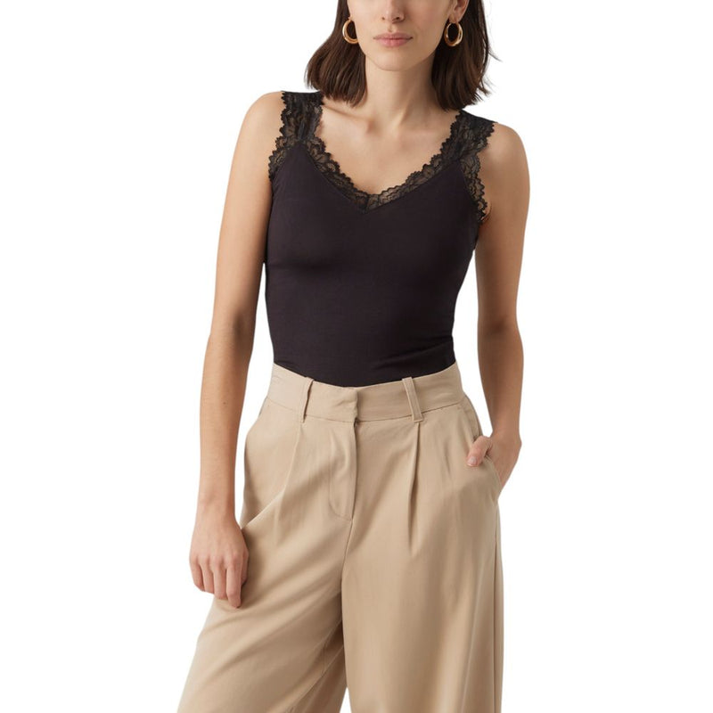 Vero Moda VMROSA Black Viscose Tank Top for Women