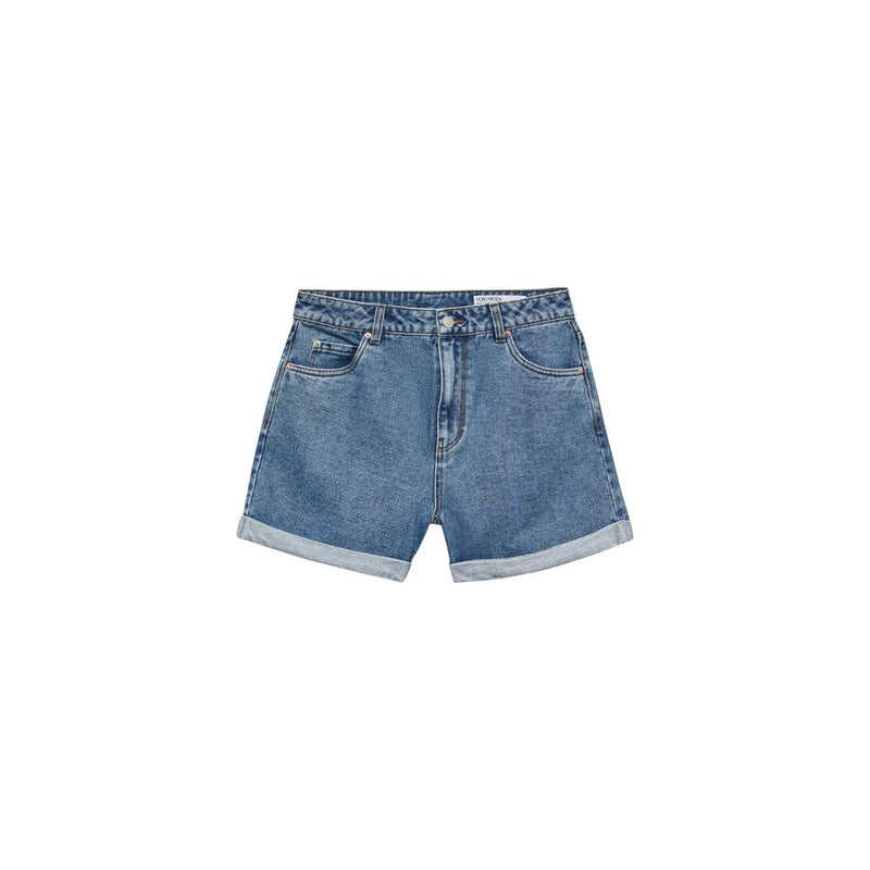 Vero Moda VMZURI HR Loose Light Blue Cotton Shorts for Women