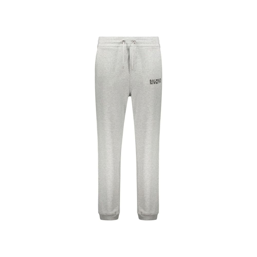 Jogging Balmain gris en coton (pantalon de sport)