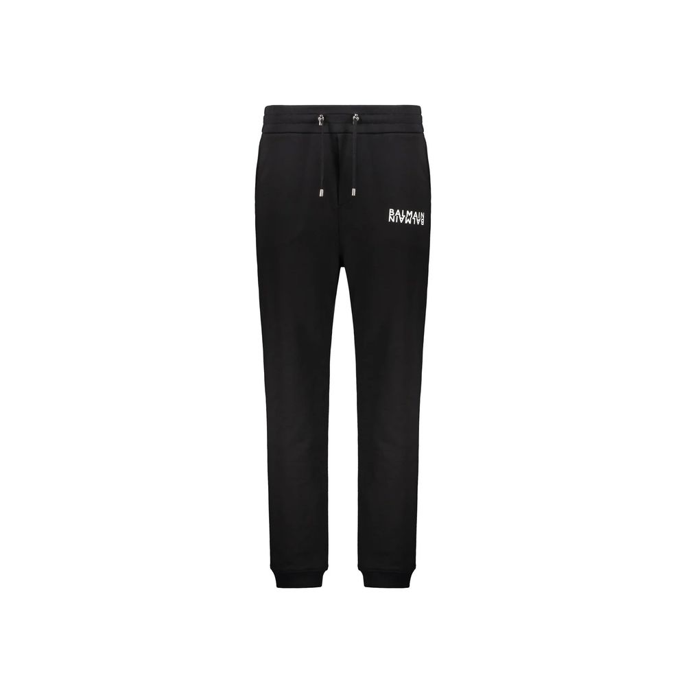 Pantalon de jogging Balmain en coton noir (pantalon de sport)