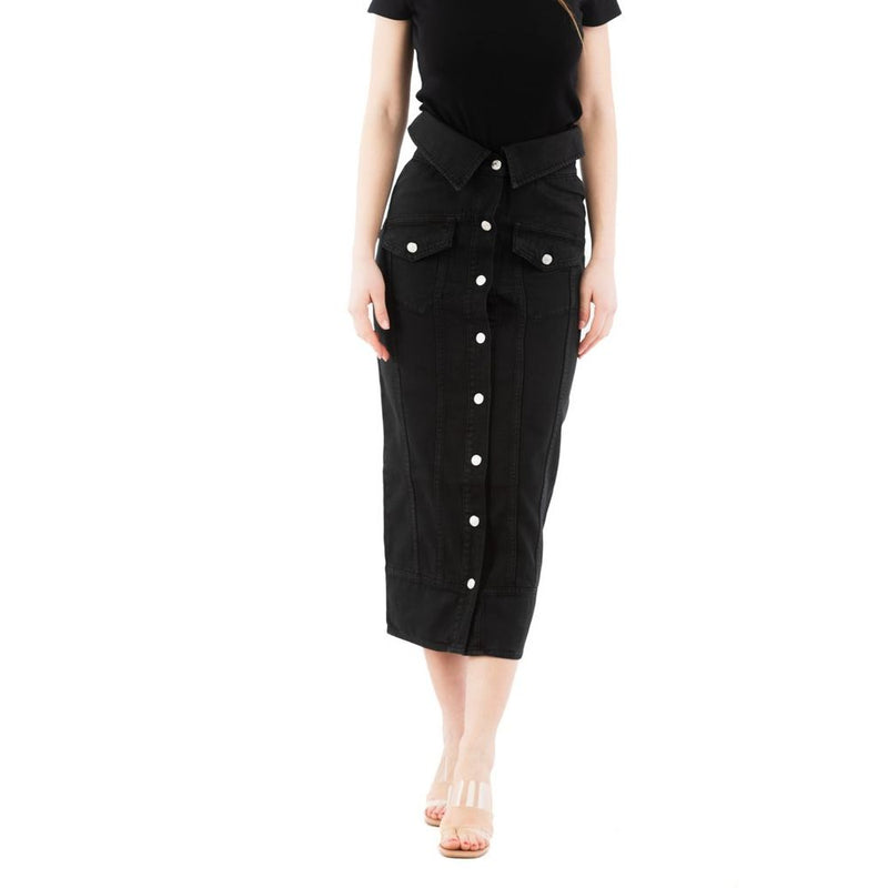 Moschino Black Cotton Midi Skirt for Women