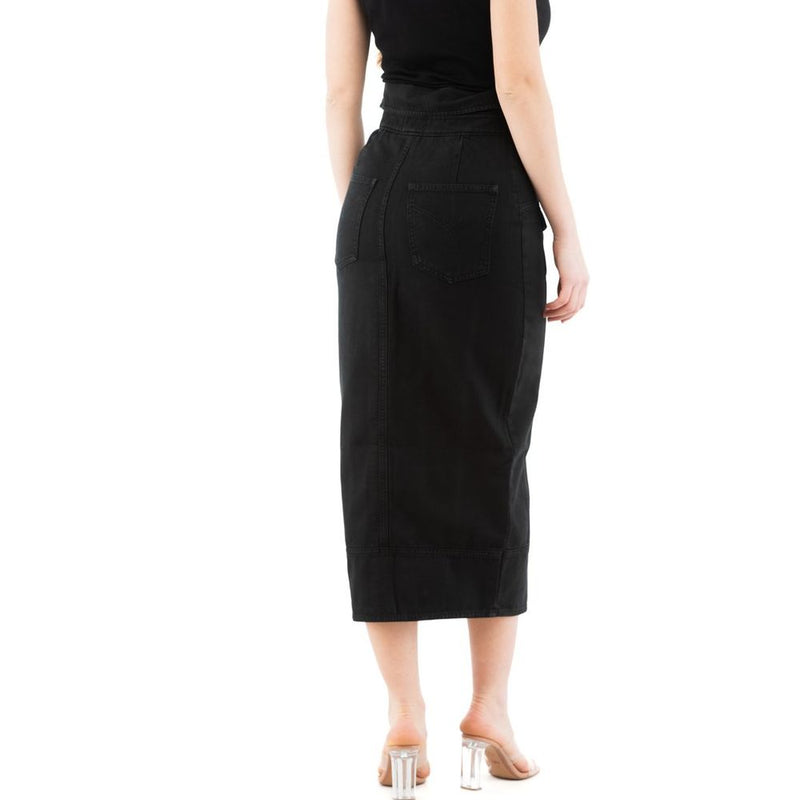 Moschino Black Cotton Midi Skirt for Women