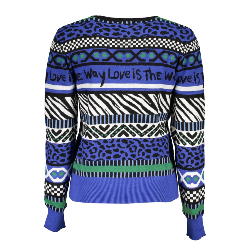 Desigual Blue Viscose Women Sweater - Chic & Comfortable
