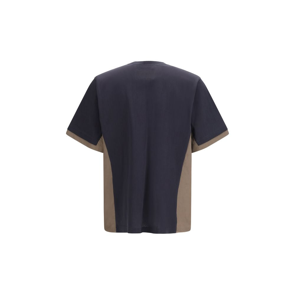 Sacai Black Cotton Sportswear T-Shirt for Men