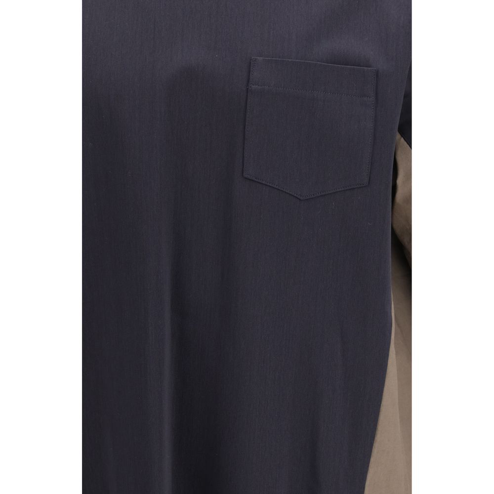 Sacai Black Cotton Sportswear T-Shirt for Men