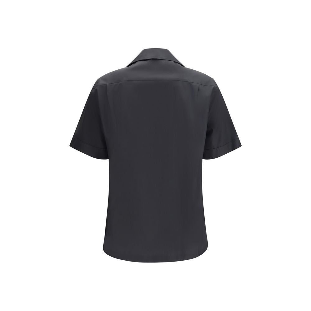Chemise à manches courtes en coton noir Dolce & Gabbana
