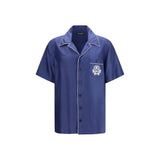 Chemise Dolce & Gabbana en soie bleue à manches courtes