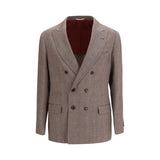 Brunello Cucinelli Brown Linen Blazer for Men
