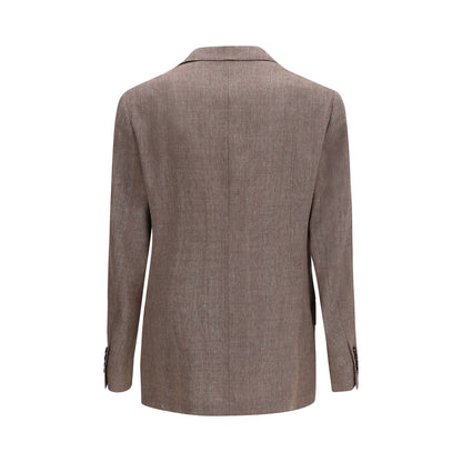 Brunello Cucinelli Bruine Linnen Blazer